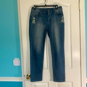 Chico’s platinum light blue jeans women’s 00